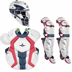 All-Star System7 Axis NOCSAE Adult Baseball Catcher's Package -Baseball Gloves Sales all star ckccpro1x blkpur 39216.1679475005