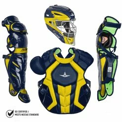 All-Star System7 Axis NOCSAE Adult Baseball Catcher's Package -Baseball Gloves Sales all star ckccpro1x pur 00030.1679475002