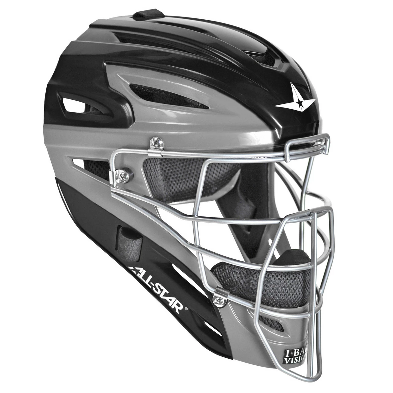All-Star Graphite Two-Tone Baseball/Softball Catcher's Helmet 1 All-Star Graphite Two-Tone Baseball/Softball Catcher's Helmet