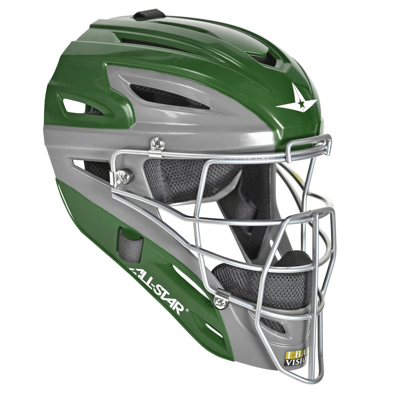 All-Star Graphite Two-Tone Baseball/Softball Catcher's Helmet 6 All-Star Graphite Two-Tone Baseball/Softball Catcher's Helmet - Image 6