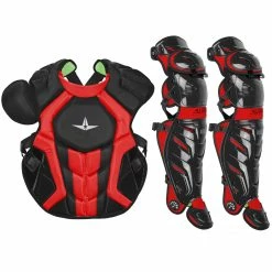 All-Star System7 Axis NOCSAE Adult Baseball Catcher's Gear Set -Baseball Gloves Sales all star s7ancplga blkpur 35171.1678170499