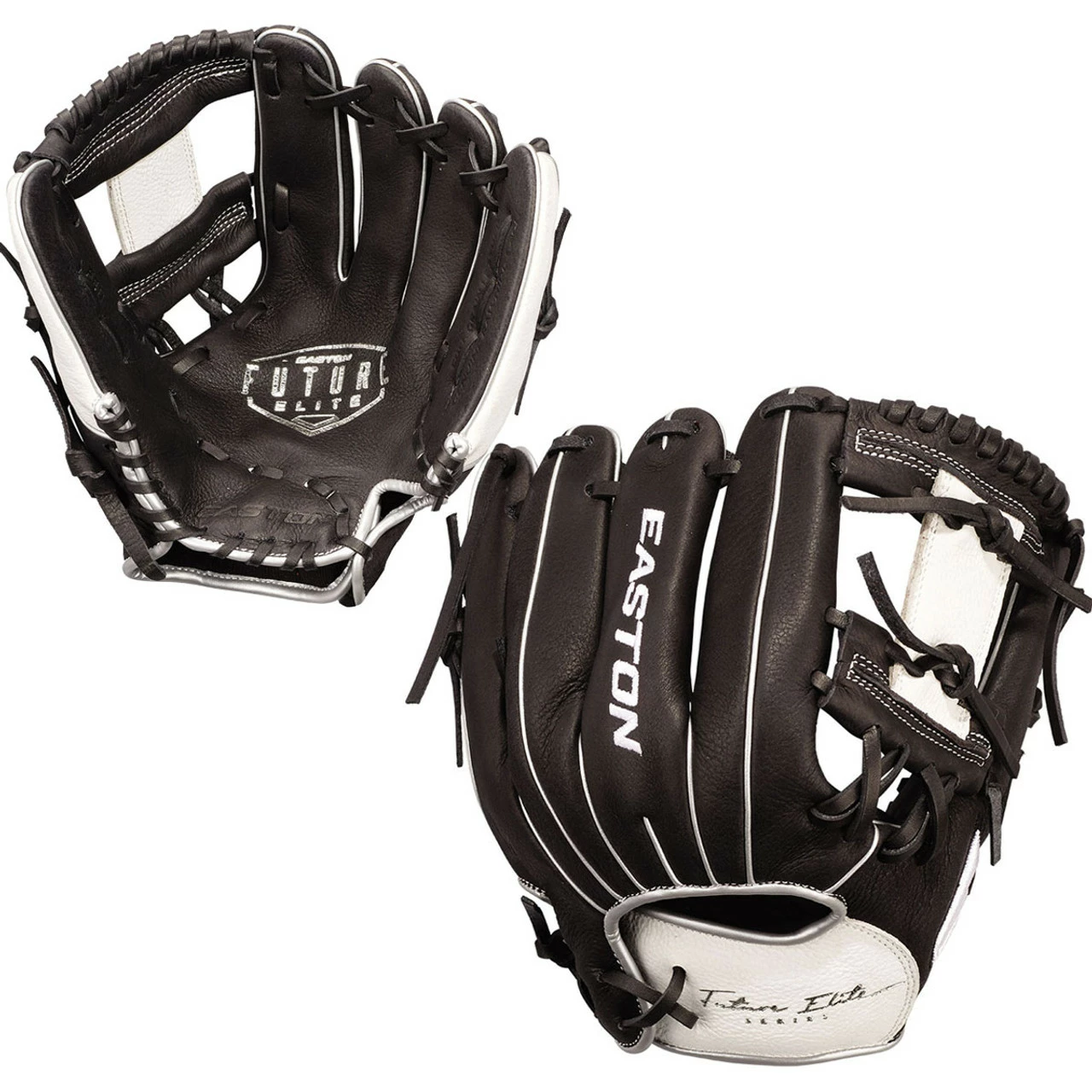 Easton Future Elite 11 Inch FE11 Youth Baseball Glove - Black/White 1 Easton Future Elite 11 Inch FE11 Youth Baseball Glove - Black/White