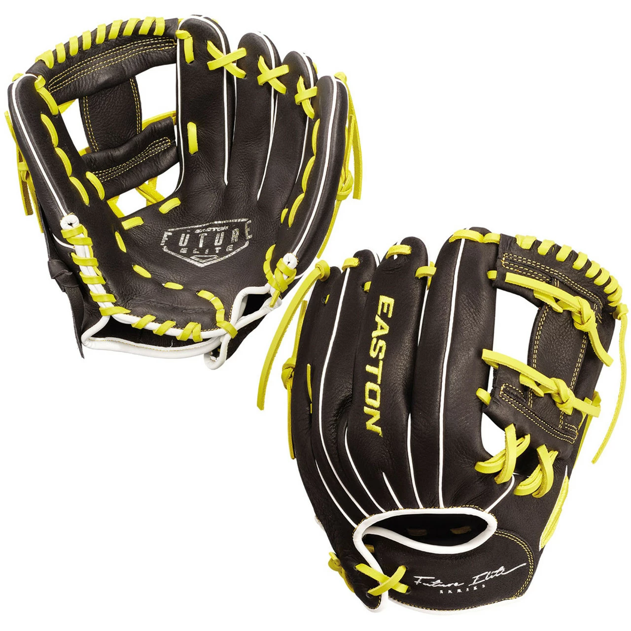Easton Future Elite 11 Inch FE11 Youth Baseball Glove - Black/Yellow 1 Easton Future Elite 11 Inch FE11 Youth Baseball Glove - Black/Yellow