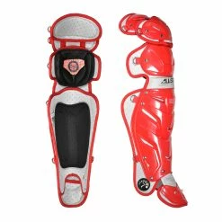 All-Star System Seven 16.5 Inch Adult Baseball Catcher's Leg Guards -Baseball Gloves Sales lg30pro sc 95532.1677909778