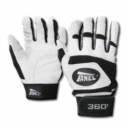 Tanel 360 Smooth Grain Baseball/Softball Batting Gloves -Baseball Gloves Sales smooth grain bg wht blk 35109.1670647773