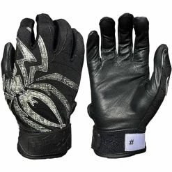 Spiderz Black Mamba Prizm Adult Baseball/Softball Batting Gloves