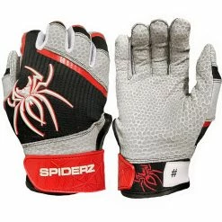 Spiderz PRO Adult Baseball/Softball Batting Gloves -Baseball Gloves Sales spiderz pro21 blkred 00796.1679475062