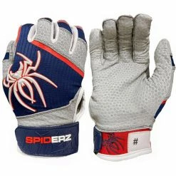 Spiderz PRO Adult Baseball/Softball Batting Gloves -Baseball Gloves Sales spiderz pro21 nvyredwht 35372.1679475062