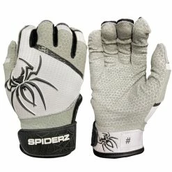 Spiderz PRO Adult Baseball/Softball Batting Gloves -Baseball Gloves Sales spiderz pro21 whtblk 45281.1679475060