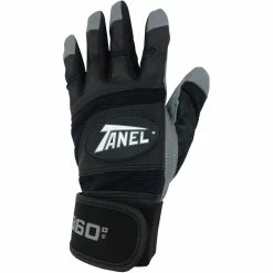 Tanel 360 Smooth Grain Baseball/Softball Batting Gloves -Baseball Gloves Sales tanel tansgtbg gryblk xs 02 42402.1670647773