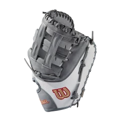 Wilson A2000 FP Superskin 12.5 Inch FP1BSS Fastpitch Softball First Base Mitt -Baseball Gloves Sales wbw100219 2 a2000 fp 1b fp1bss 125 whitess gray gold 73299.1654283667