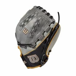 Wilson 2022 A2000 Spin Control 12.5 Inch WTA20RF22SCV125 Fastpitch Softball Glove -Baseball Gloves Sales wbw100441 2 a2000 fp sc v125 125 grey black gold.png.cq5dam.web .2000.2000 72766.1654283229