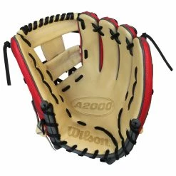 Wilson 2022 A2000 Superskin Custom 11.75 Inch A21975SS22C02 Baseball Glove -Baseball Gloves Sales wilson a2000 custom redtangryblk 03 76681.1654285443
