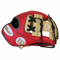 Wilson 2022 A2000 Superskin Custom 11.75 Inch A21975SS22C02 Baseball Glove -Baseball Gloves Sales wilson a2000 custom redtangryblk 04 01505.1654285443