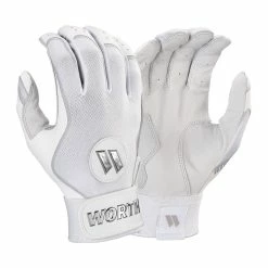 Worth Pro Series Adult Slowpitch Softball Batting Gloves 9 Worth Pro Series Adult Slowpitch Softball Batting Gloves -Baseball Gloves Sales wpsp w 88 worth pro sp wh 1 01 90725.1675545772